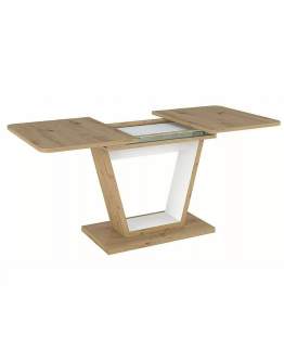 Stół rozkładany Nigel Dąb Artisan, Biały Mat