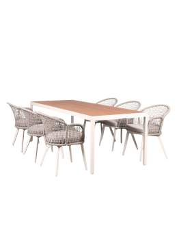 Stół ogrodowy z krzesłami dla 6 osób Atena