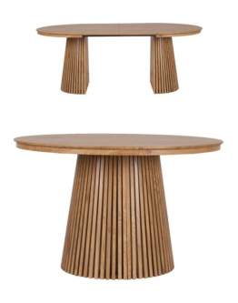 Stół rozkładany, okrągły Fjord z lamelami, 120cm-200cm (3137) - OUTLET