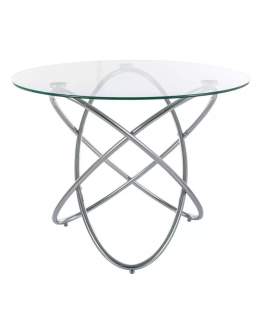 Masă transparentă Orbit, crom (100 cm)