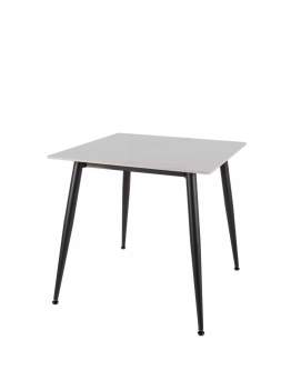 Stół kwadratowy Rion 80 – biały połysk – nowoczesny stół do kuchni i jadalni