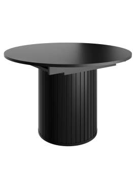 Rozkládací kulatý stůl Zante ZA9 120–160 cm černý