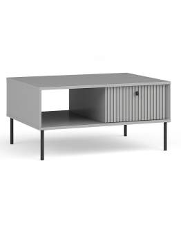 Stolik kawowy szary z półką i szafką zamykaną 87x66 cm Iris 07 (ID:241916, IR-U12190/U12190-07-B)