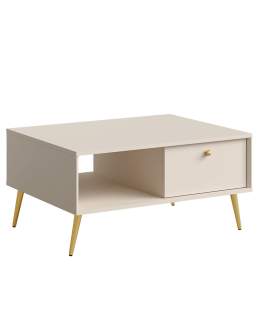 Stolik kawowy z półką i szafką, piasek pustyni Rose 07  (ID:268725, R6-PU1503/PU1503-07-FSC-B)