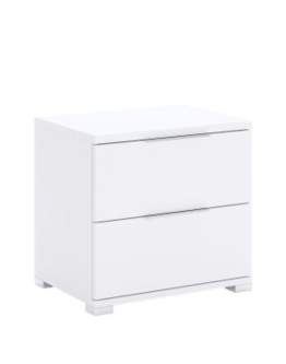 Noptieră cu două sertare Barton, alb mat Barton