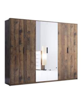 Duża garderoba 6-drzwiowa szafa dąb fregata Quadro (KV-16-OF)