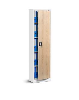 Dulap metalic cu o singură ușă Alex alb-stejar sonoma (45x185 cm)