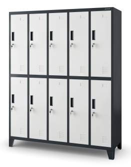 Szafa socjalna Bartek: antracytowo - biała (979)