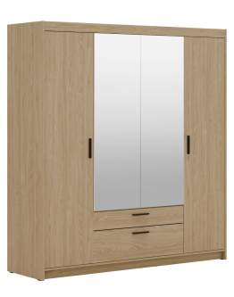 Szafa Elena 4D2S DO04 z lustrem dąb olejowany