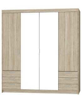 Szafa Elena 4D6S SO04 z lustrem dąb sonoma