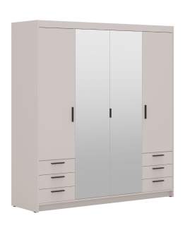 Szafa Elena 4D6S BP04 z lustrem beż piaskowy