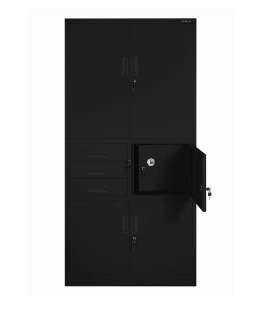 Szafa metalowa Filip II z sejfem: czarna (1060)