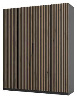 Szafa 4-drzwiowa Kaja BL/EV-BL 4LAM Czarny, Dąb Evoke