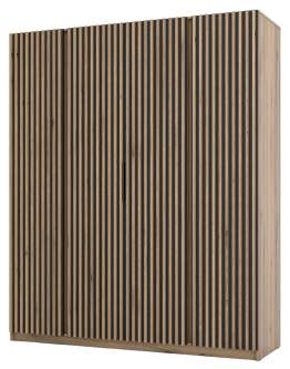 Szafa 4-drzwiowa Kaja EV/BL-EV 4LAM Dąb Evoke, Czarny