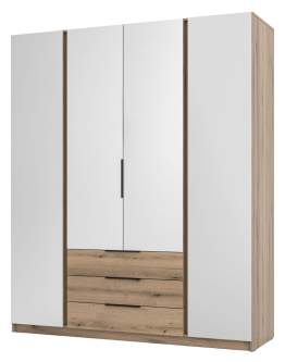 Szafa 4-drzwiowa z lustrami i szufladami Kaja EV/EV 4 Lustro, 3S Dąb Evoke