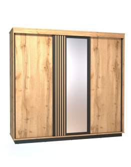 Dulap cu uși glisante și oglindă Lamelo La19 (240 cm)