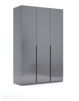 Szafa 3-drzwiowa szara 134 cm Teo (TO-23-AG)