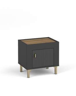 Szafka nocna czarna na nóżkach MOSSA MO11