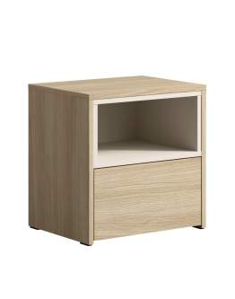 Zestaw 2 szafek nocnych Villa 23 – dąb barista z akcentem piasku pustyni (ID: 285018, V1-PD3133/PU1503-23-FSC-B)