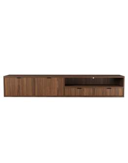 Szafka Wisząca RTV Edison Brown Warmia Walnut 200 cm