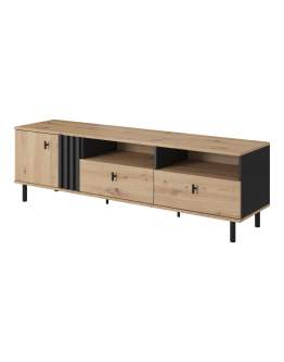 Szafka RTV Madis B 165 cm – dąb artisan/antracyt