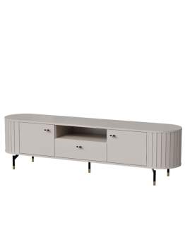 Szafka RTV ryflowana na nóżkach kaszmir ZANTE ZA5