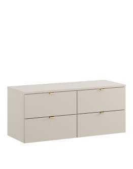 Szafka umywalkowa dwuosobowa 120 cm z blatem zestaw kaszmir (SET-DC B 120CM)