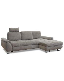 Narożnik z przesuwnym oparciem z funkcją spania i pojemnikiem Lago