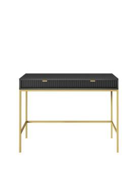 Toaletka Nova czarna (T104), konsola do przedpokoju, black/gold