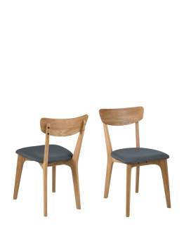 Jedálenská stolička Taxi, tmavosivá, prírodné dubové nohy (69260)