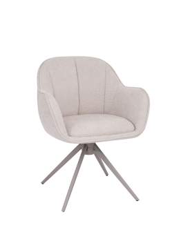 Krzesło obrotowe do jadalni Tessa, beżowe