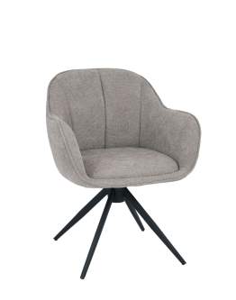 Krzesło obrotowe do jadalni Tessa, ciemnobeżowe