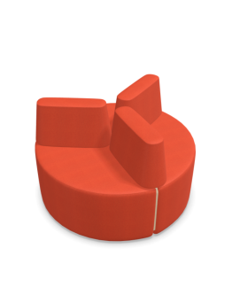 Tri.ply pufa L z trzema oparciami