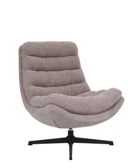 Otočné relaxační křeslo Calvio, tmavě béžová