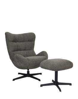 točné křeslo Velo s podnožkou Uni v zelené barvě