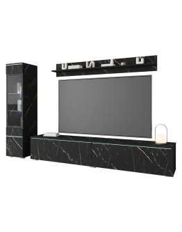 Marmurowa meblościanka do salonu LED Vera I san sebastian (VRB401)