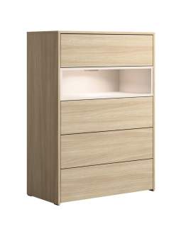 Komoda Villa 27 – dąb barista z akcentem piasku pustyni (ID: 285020, V1-PD3133/PU1503-27-FSC-B)