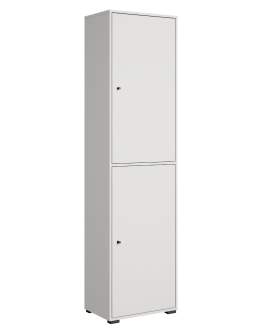 Wąska i wysoka szafka na buty 50 cm biała Dino (DIN0262)