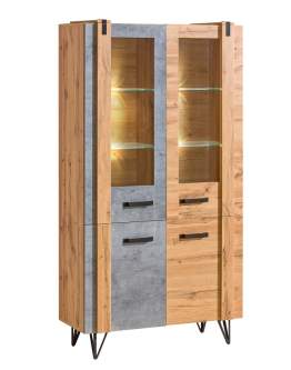 Loftowa witryna regał szkło Lofter LO3