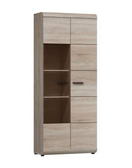 Vitrină înaltă Link, stejar sonoma