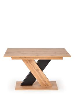 Stół rozkładany Xarelto (130–175x85 cm), dąb wotan - czarny