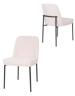 Krzesło do jadalni Zafiro Black, beżowe (S2440)