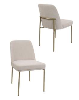 Scaun de dining Zafiro, picioare aurii