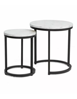 Zestaw ław Hola Biały Marmur, Czarny