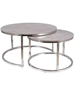 Zestaw ław Portafino B Szary, Chrom