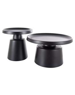 Set de măsuțe de cafea Rodos, negru mat