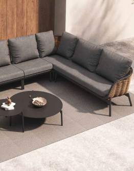 Zestaw ogrodowy Borneo: narożnik i 2 stoliki