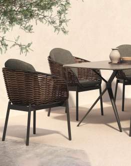 Zestaw ogrodowy Borneo: stół i 8 krzeseł