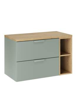 Zielona szafka pod umywalkę 80 cm z blatem (SET-ASG B CREMONA 80CM LR)