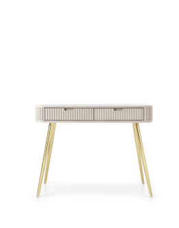 Toaletka Zova (T103), konsola do przedpokoju, kaszmir/złoty